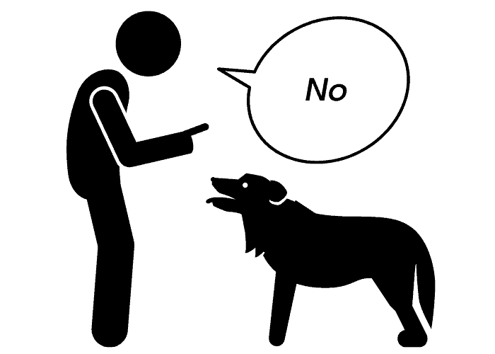 Top 10 Dog Commands in Arabic (With Audio) 8 "No" dog command illustration