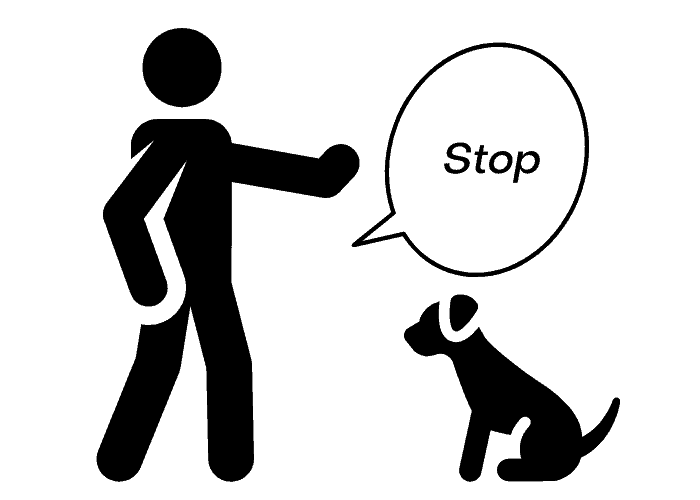 10 Dog Commands in Chinese ( With Audio ) 7 Stop dog command illustration
