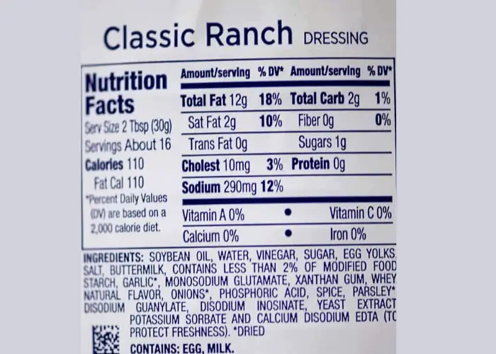 classic ranch dressing ingredients