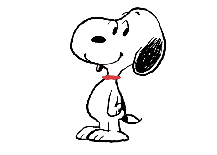 snoopy on white background